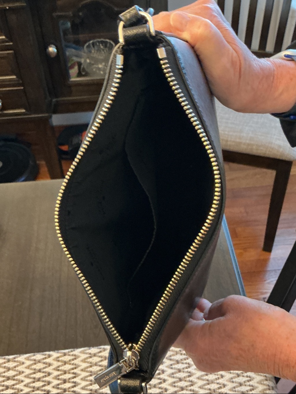 kate spade Black Saffiano Crossbody Messenger Bag with Gold Hardware - Picture 8 of 9